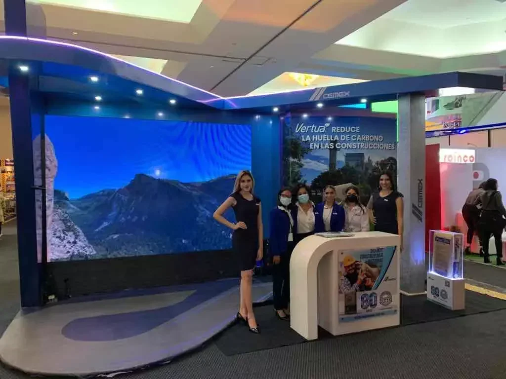 CEMEX exhibition stand with LED screen